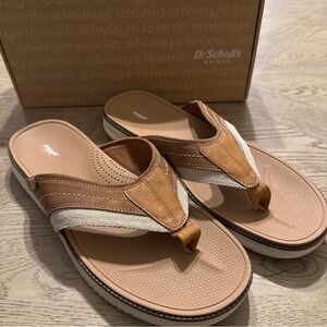 COPY - Dr. Scholl's Shoes Mens Sync In Tan Flip-Flops Sandals 13M